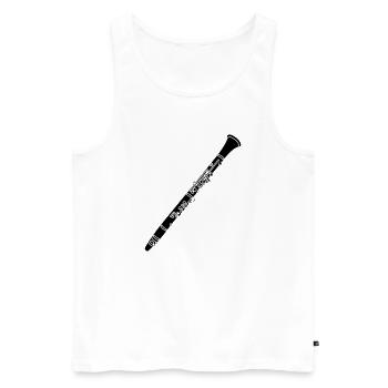 Klarinette Blasinstrument transparent - Männer Premium Bio Tank Top - Weiß - Vorne - AI Model Male 178 light (178cm)