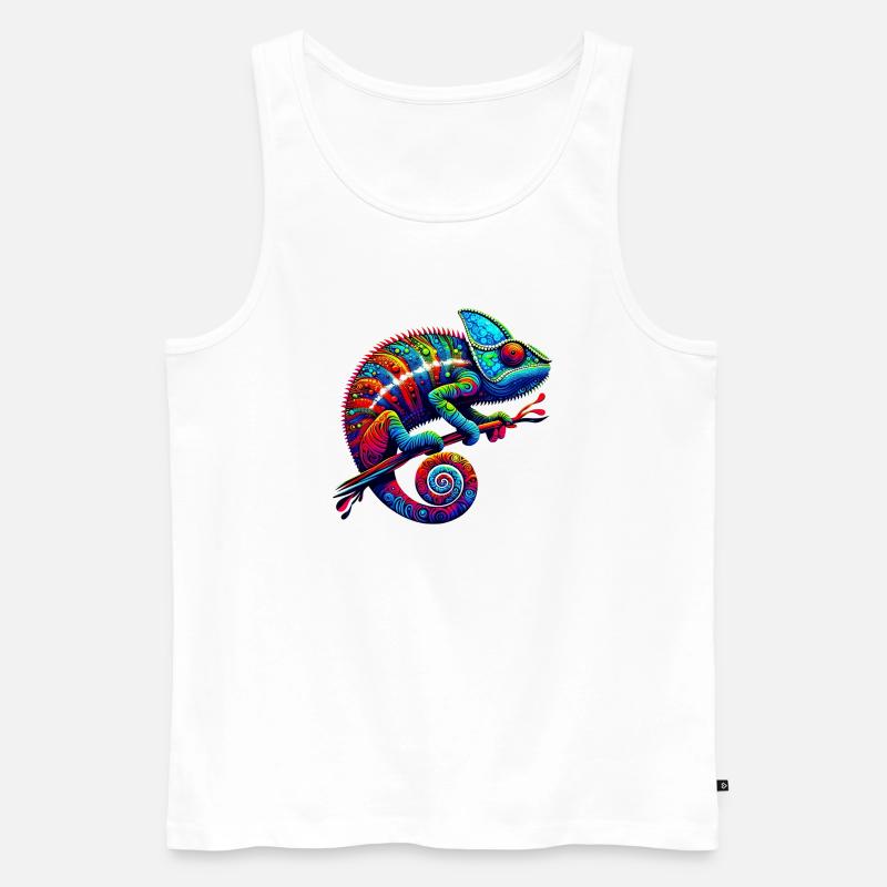 Chamäleon - Männer Premium Bio Tank Top - Weiß