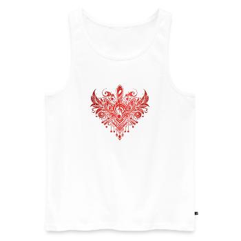 Music Me Vintage - Männer Premium Bio Tank Top - Weiß - Vorne - AI Model Male 178 light (178cm)