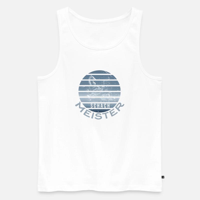 Schach Meister - Männer Premium Bio Tank Top - Weiß