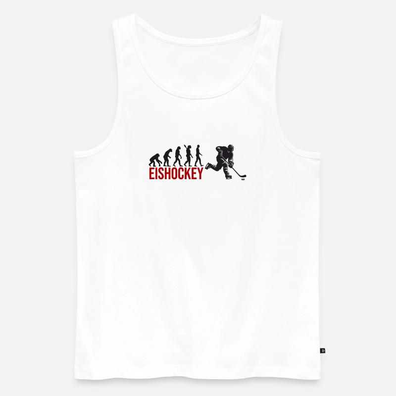 Evolution Eishockey - Männer Premium Bio Tank Top - Weiß