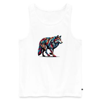 Loup - Débardeur bio Premium Homme - blanc - Devant - Michal (187cm)