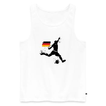 Soccer Germany Player Symbol Explosion Euro - Men's Premium Organic Tank Top - white - Front - Michal (187cm)