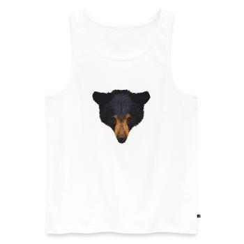 tolle Foto motive, Schwarzbär Baby - Männer Premium Bio Tank Top - Weiß - Vorne - Michal (187cm)
