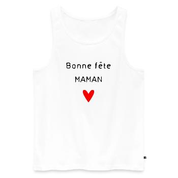 OMA. MUTTERTAG. ALLES GUTE ZUM OMA-TAG. ICH LIEBE DICH - Männer Premium Bio Tank Top - Weiß - Vorne - AI Model Male 178 light (178cm)