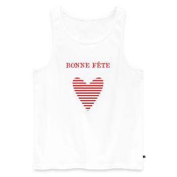 GRANNY. GRANDMA. MOTHER'S DAY. HAPPY BIRTHDAY MAMI - Men's Premium Organic Tank Top - white - Front - AI Model Male 178 light (178cm)