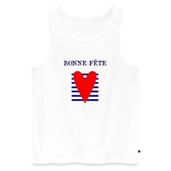 GRANNY. GRANDMA. MOTHER'S DAY. HAPPY BIRTHDAY MAMI - Men's Premium Organic Tank Top - white - Front - AI Model Male 178 light (178cm)