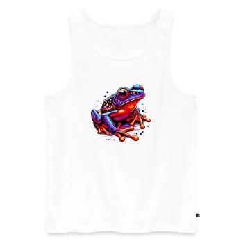 Frog - Men's Premium Organic Tank Top - white - Front - AI Model Male 178 light (178cm)