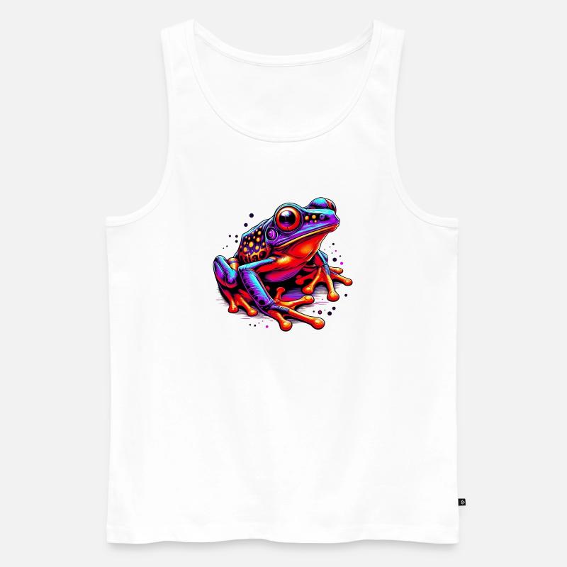 Frog - Men's Premium Organic Tank Top - white