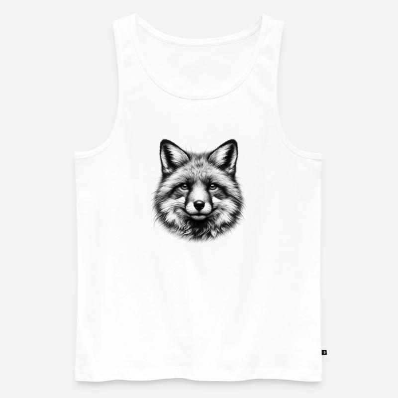 Fuchs - Männer Premium Bio Tank Top - Weiß