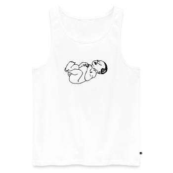 Newborn Baby Transparent Shadow Illustration - Men's Premium Organic Tank Top - white - Front - Michal (187cm)