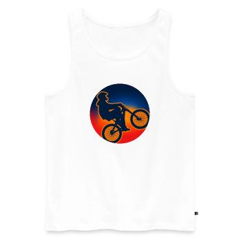 Vélo VTT Cyclisme Cadeau - Débardeur bio Premium Homme - blanc - Devant - Michal (187cm)