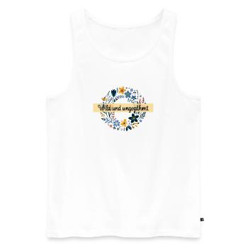 wild und ungezähmt wiesenblumen natur frühling - Männer Premium Bio Tank Top - Weiß - Vorne - Michal (187cm)