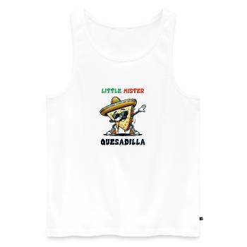 Kleiner Mister Quesadilla Dabbing Mexiko - Männer Premium Bio Tank Top - Weiß - Vorne - Michal (187cm)