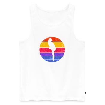 Bird Lover, Animal, Parrot, Pet, Animal Lover - Men's Premium Organic Tank Top - white - Front - AI Model Male 178 light (178cm)