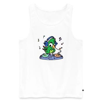 Animal Lover, Parrot, Pet, Bird, Zoo, Animal - Men's Premium Organic Tank Top - white - Front - AI Model Male 178 light (178cm)