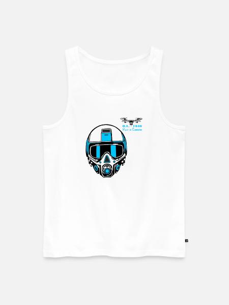 Drohnenpilot 2 - Männer Premium Bio Tank Top - Weiß