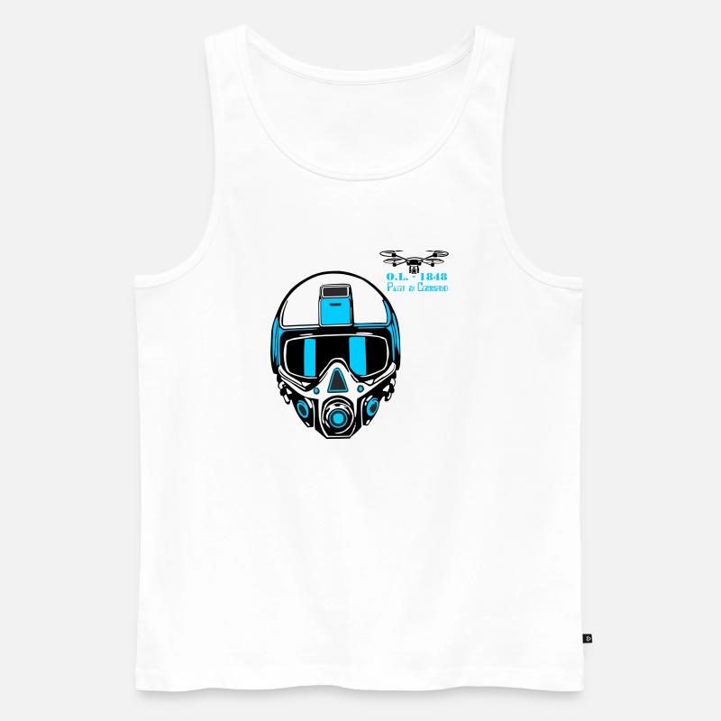 Drohnenpilot 2 - Männer Premium Bio Tank Top - Weiß