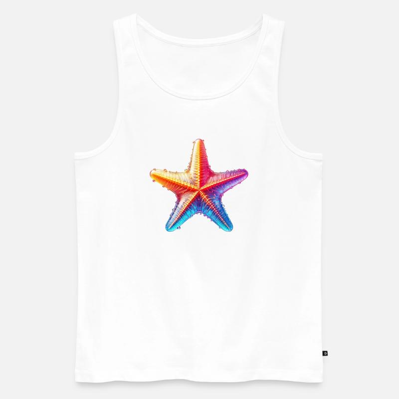 Seestern - Männer Premium Bio Tank Top - Weiß