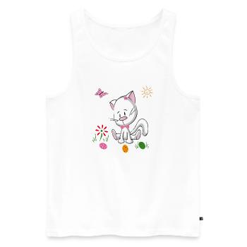 Easter Eggs Easter - Men's Premium Organic Tank Top - white - Front - Michal (187cm)