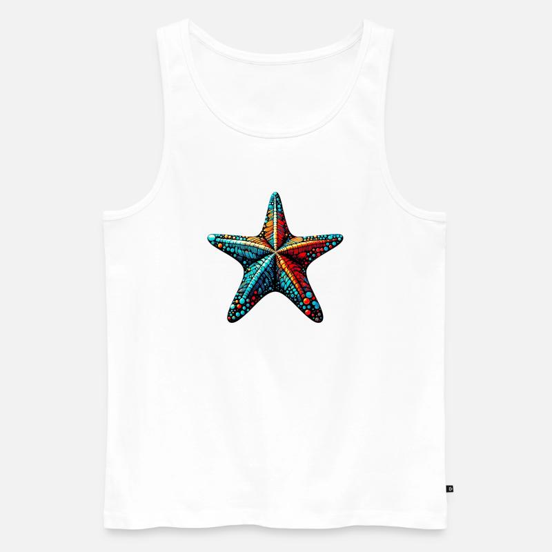 Seestern - Männer Premium Bio Tank Top - Weiß