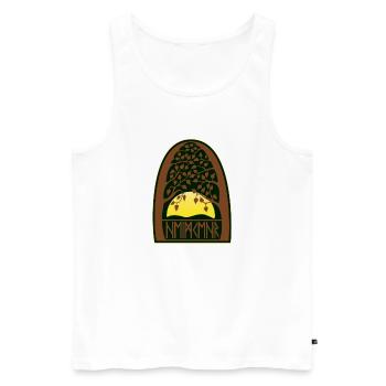 Sonnenaufgang - Runen - Heimkehr - Männer Premium Bio Tank Top - Weiß - Vorne - Michal (187cm)