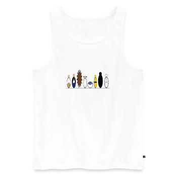 Hope Crew - Männer Premium Bio Tank Top - Weiß - Vorne - AI Model Male 178 light (178cm)