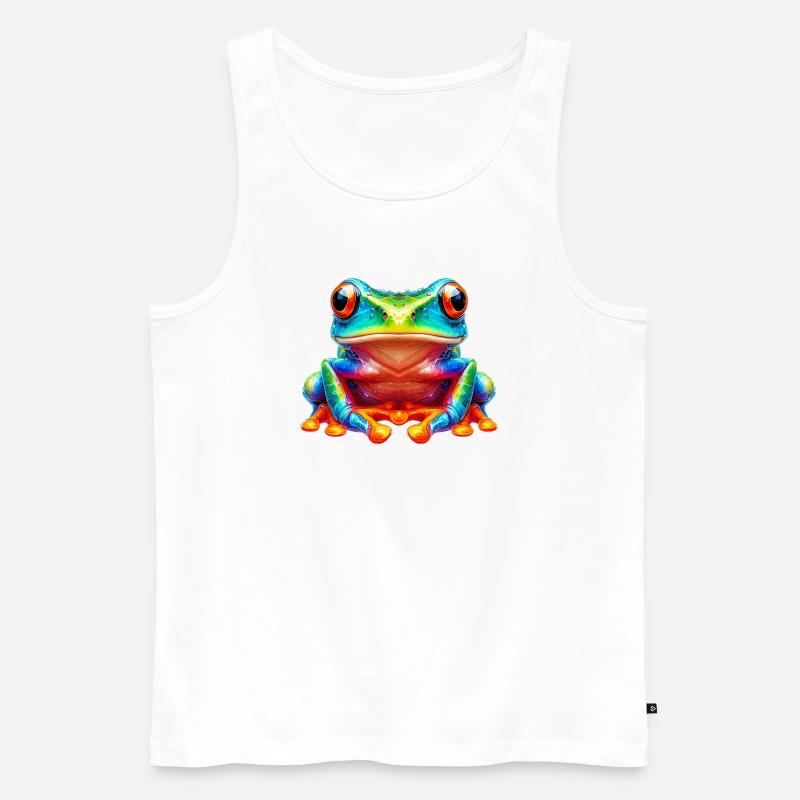 Frosch - Männer Premium Bio Tank Top - Weiß