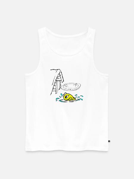 Gold Fisch - Männer Premium Bio Tank Top - Weiß