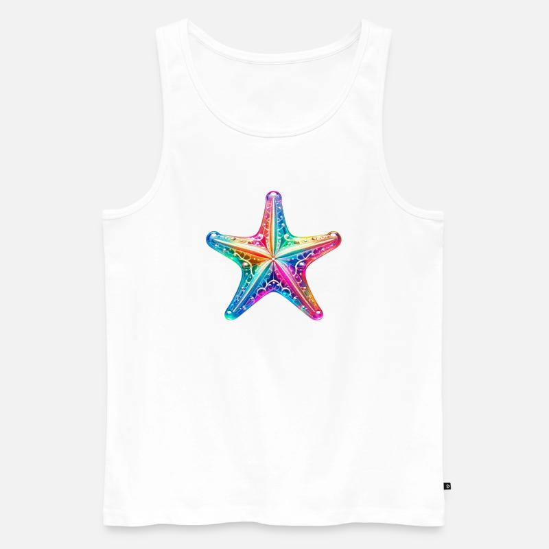 Seestern - Männer Premium Bio Tank Top - Weiß