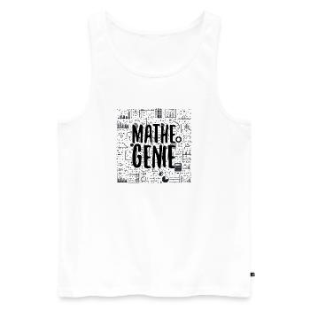 Mathe-Genie Mathematik Genie Mathe Geschenk - Männer Premium Bio Tank Top - Weiß - Vorne - Michal (187cm)