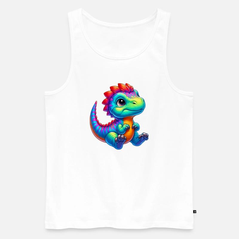 Dinosaurier - Männer Premium Bio Tank Top - Weiß
