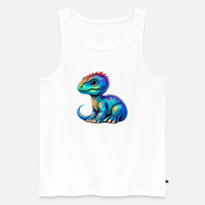 Dinosaurier - Männer Premium Bio Tank Top - Weiß