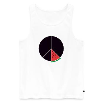 Gaza Peace - Männer Premium Bio Tank Top - Weiß - Vorne - AI Model Male 178 light (178cm)