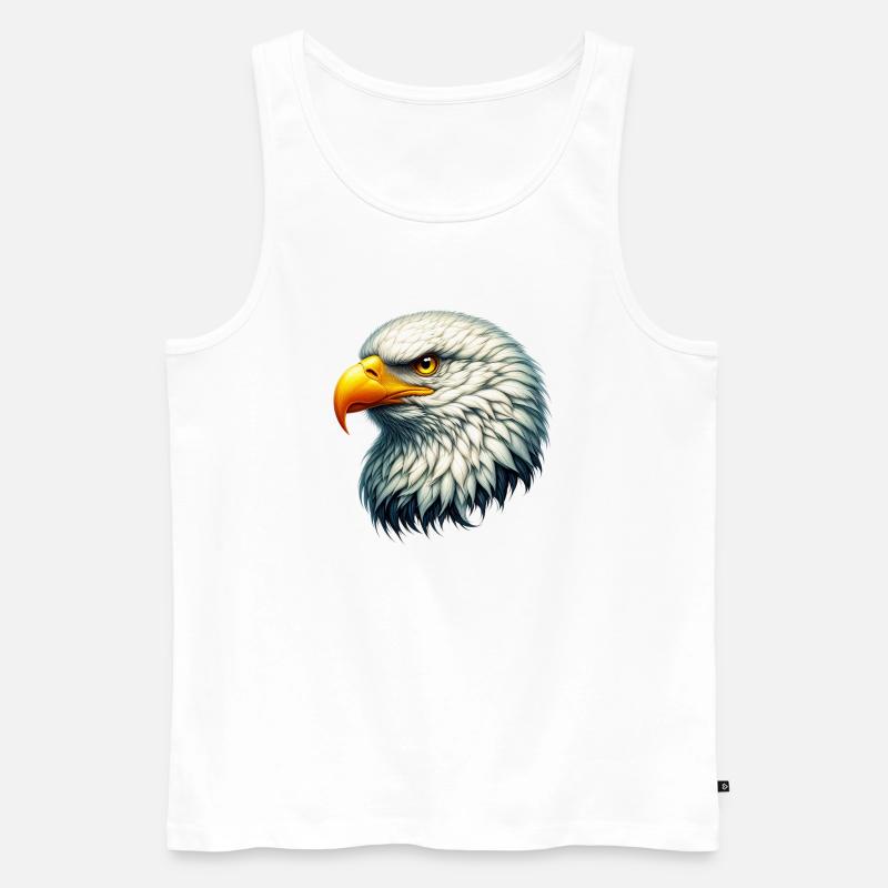 Adler - Männer Premium Bio Tank Top - Weiß