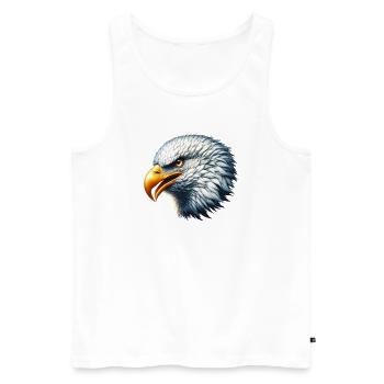 Eagle - Men's Premium Organic Tank Top - white - Front - AI Model Male 178 light (178cm)