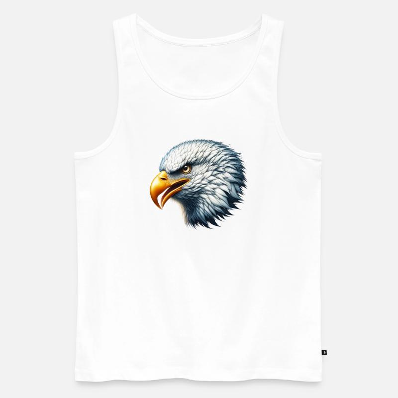 Adler - Männer Premium Bio Tank Top - Weiß