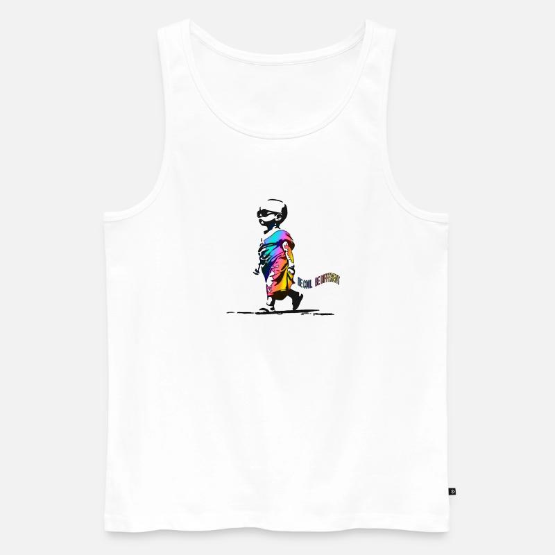 Be Cool Be Different - Männer Premium Bio Tank Top - Weiß