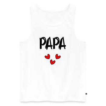 DAD. FATHER'S DAY. HAPPY FATHER'S DAY. HAPPY BIRTHDAY. - Men's Premium Organic Tank Top - white - Front - Michal (187cm)