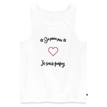 OPA. VATERTAG. FROHER VATERTAG. ICH LIEBE DICH. - Männer Premium Bio Tank Top - Weiß - Vorne - Michal (187cm)