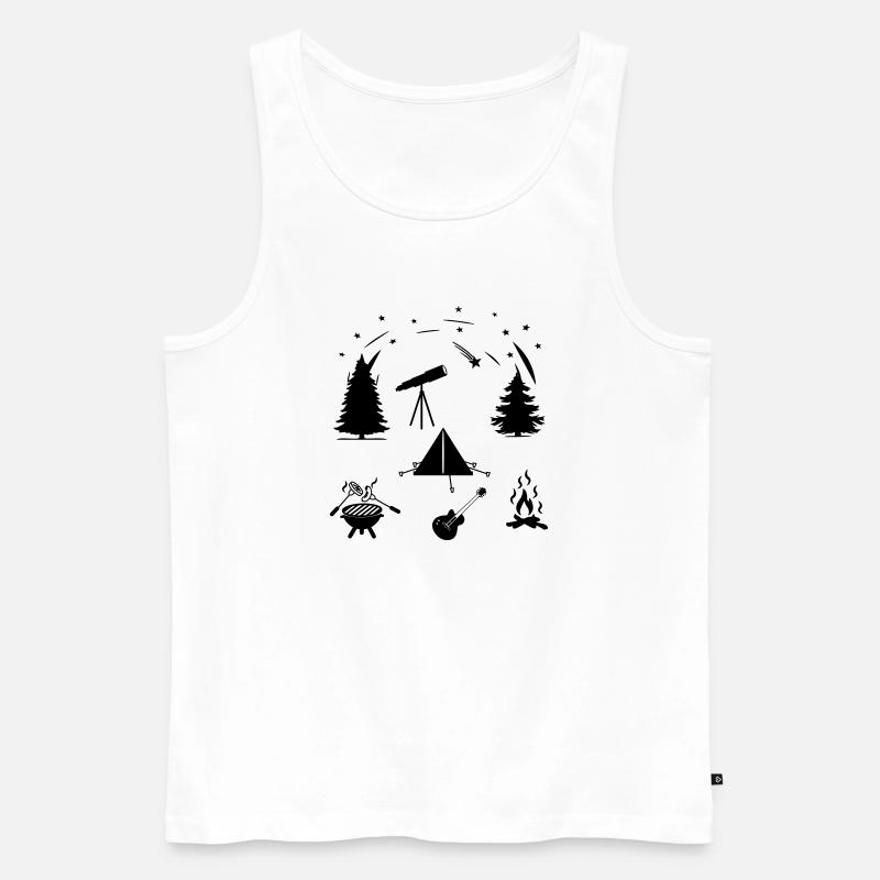 Camping-Leben - Männer Premium Bio Tank Top - Weiß