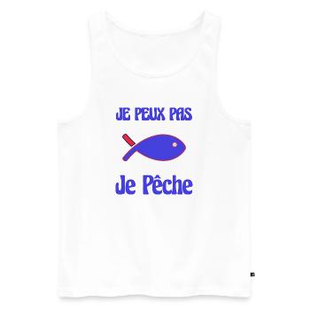 ICH KANN NICHT. Ich habe gekündigt. FISCHER. HUMOR. RUHESTAND - Männer Premium Bio Tank Top - Weiß - Vorne - Michal (187cm)