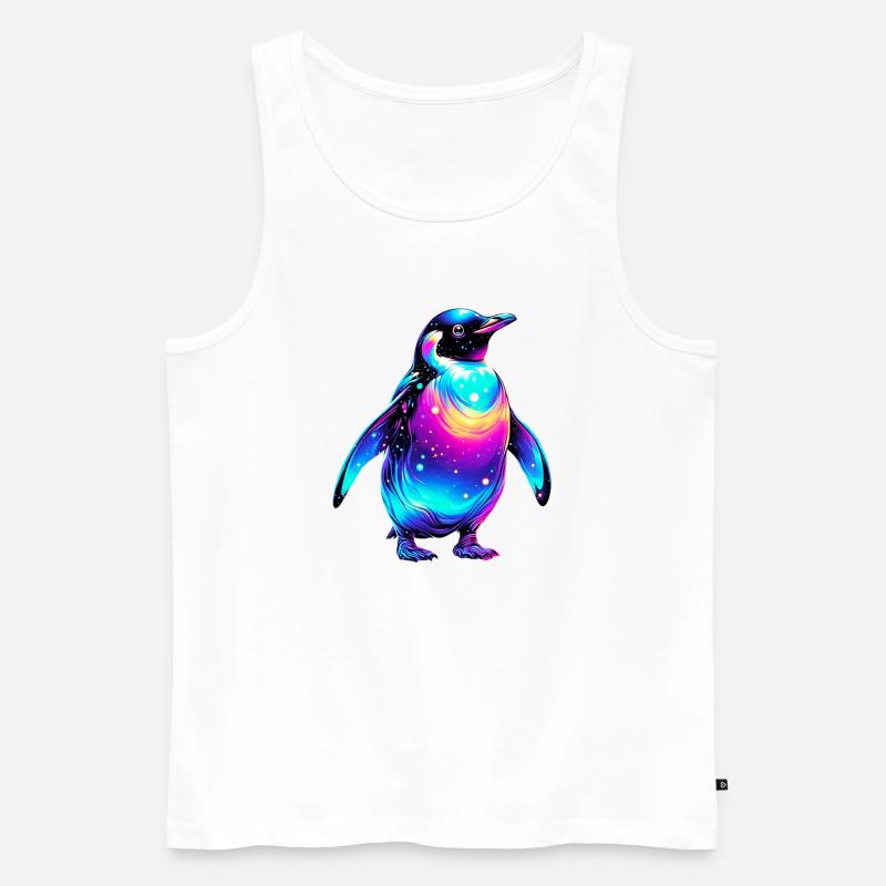 Pinguin - Männer Premium Bio Tank Top - Weiß
