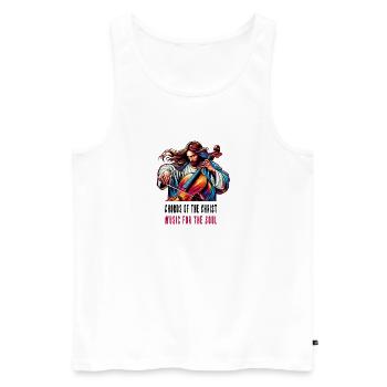Chords of the Christ Music for the Soul - Men's Premium Organic Tank Top - white - Front - AI Model Male 178 light (178cm)