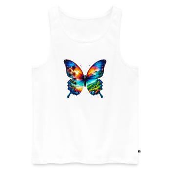 Papillon - Débardeur bio Premium Homme - blanc - Devant - Michal (187cm)
