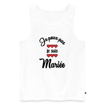ICH KANN NICHT, ICH BIN VERHEIRATET - Männer Premium Bio Tank Top - Weiß - Vorne - Michal (187cm)