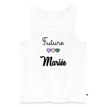 FUTURE MARIEE. EVJF. MARIEE. TEAM. TEAM MARIEE - Débardeur bio Premium Homme - blanc - Devant - AI Model Male 178 light (178cm)