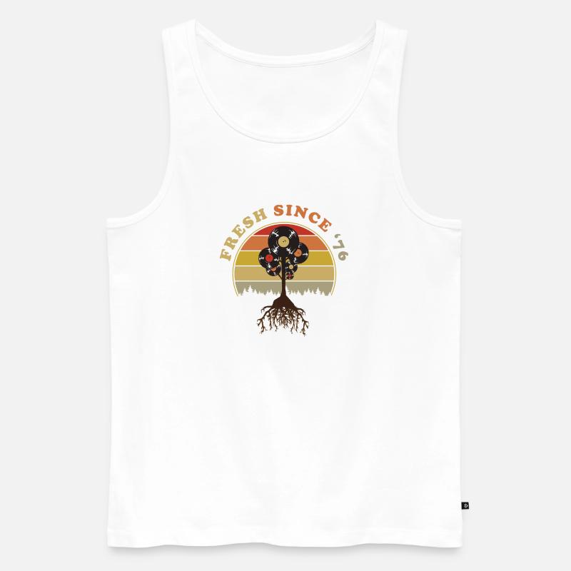Fresh sinde 1976 - Männer Premium Bio Tank Top - Weiß