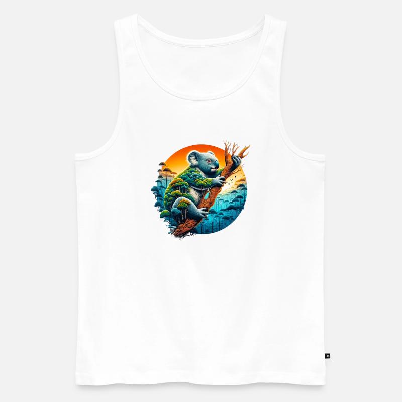 Koala - Männer Premium Bio Tank Top - Weiß