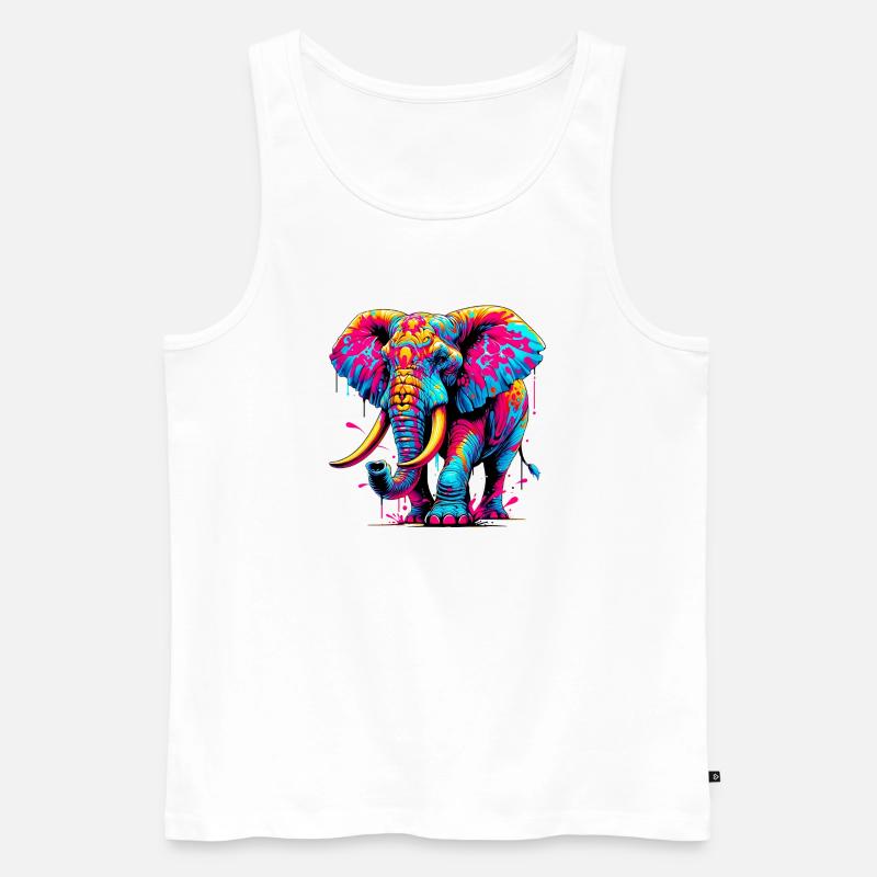 Elefant - Männer Premium Bio Tank Top - Weiß